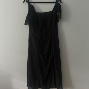 Black Tie Strap Maxi Dress
